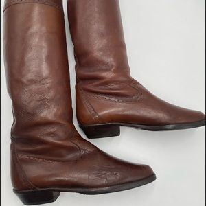 Vintage Leather Tall Boots Unknown Brand Women’s Size 7